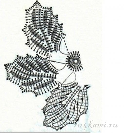 Схема вязаного цветка