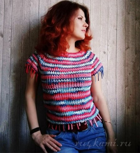  Crochet knitted top